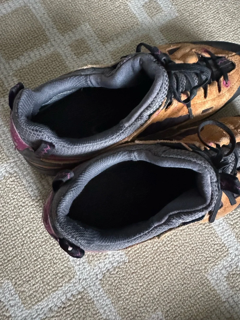 Mammut Redburn GTX Gore-Tex Hiking Shoes Outdoor Sneakers Brown Purple Size 8.5